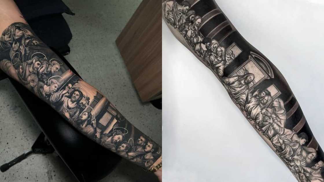 The last supper tattoo The last supper tattoo
