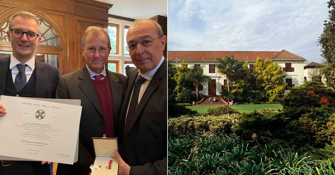 Mr Emanuele Pollio, Prof Francesco Petruccione and the Italian Ambassador, Mr Paolo Cuculi Mr Emanuele Pollio, Prof Francesco Petruccione and the Italian Ambassador, Mr Paolo Cuculi