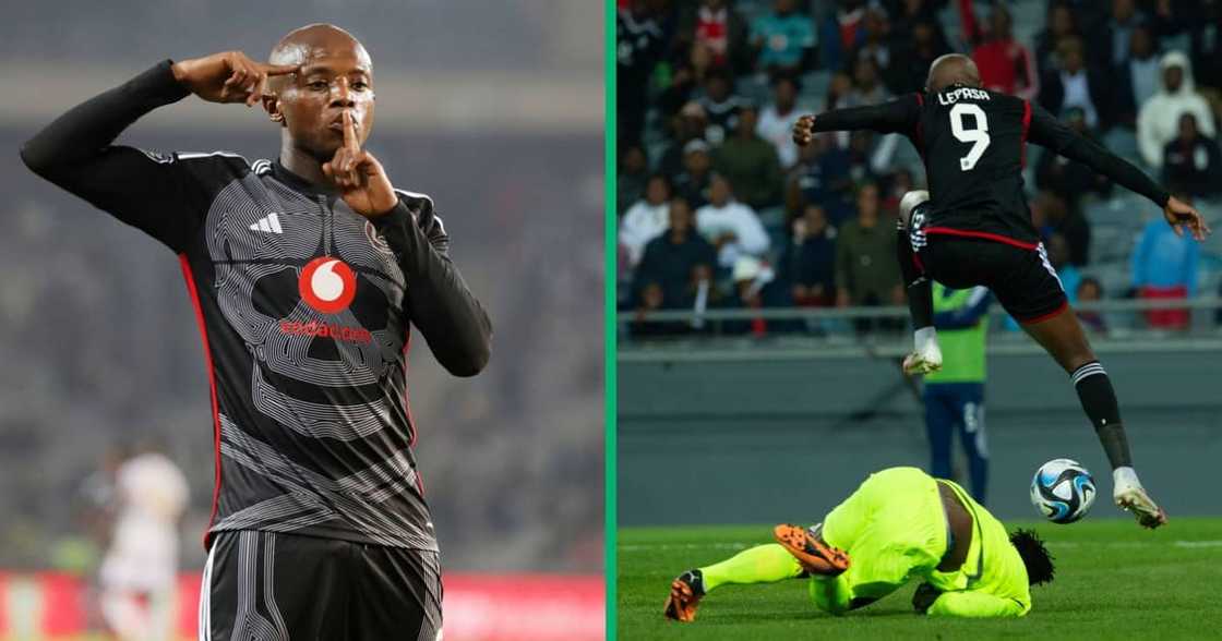 Orlando Pirates' fans were amazed by Zakhele Lepasa