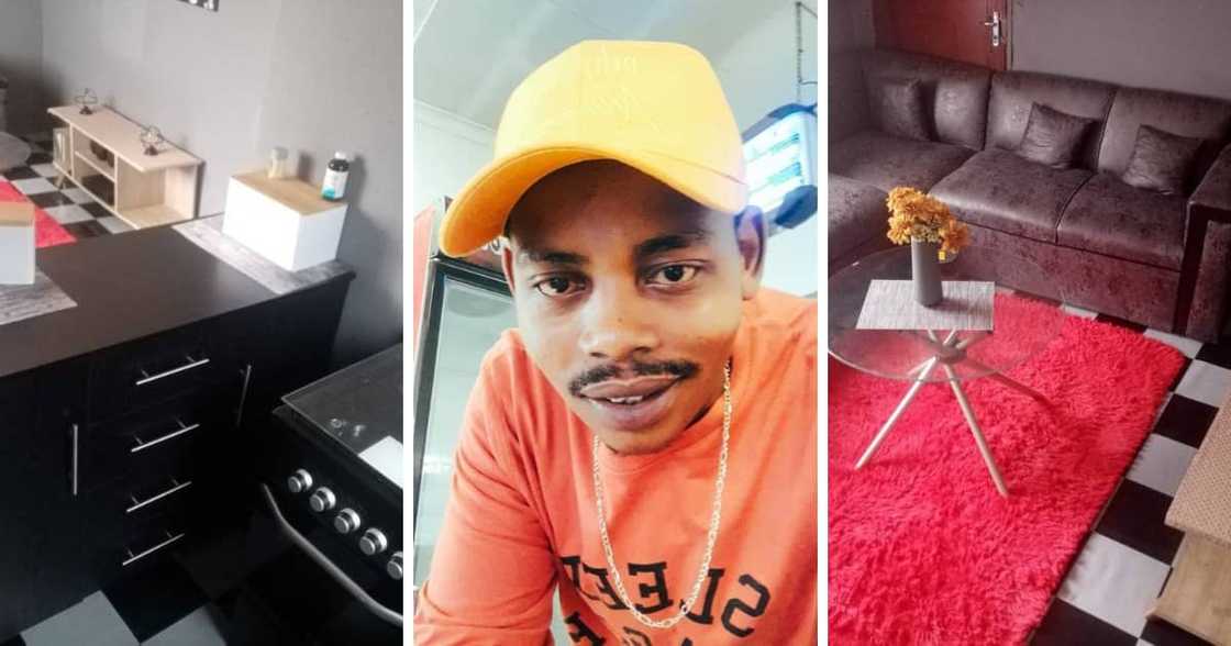 Collage of the interior décor in Sanza's new house Collage of the interior décor in Sanza's new house