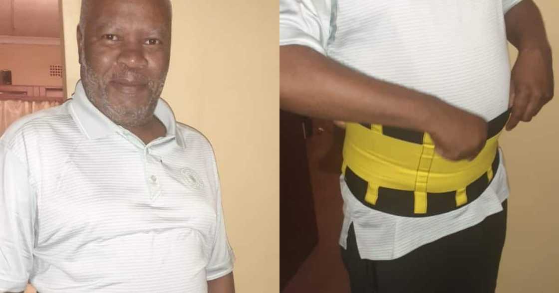 SA Can't Deal After Lady Shares Pics of Grandpa Wearing Waist Trainer