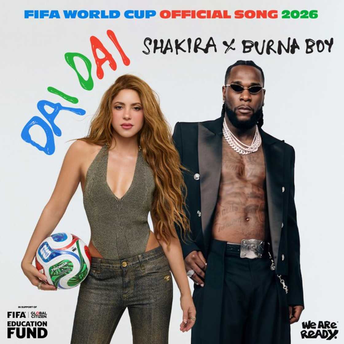 Shakira and Burna Boy's World Cup collaboration 'Dai Dai' drops off Spotify