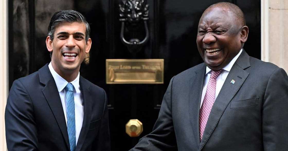President Cyril Ramaphosa and UK Prime Minister Rishi Sunak President Cyril Ramaphosa and UK Prime Minister Rishi Sunak