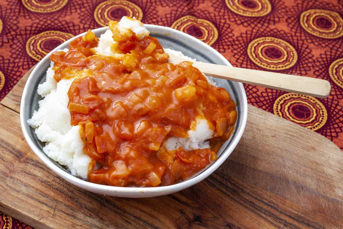 Pap and relish. Pap and relish.