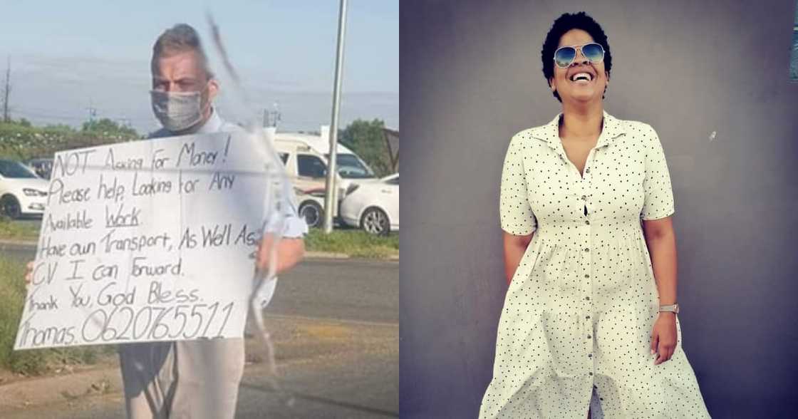 Man looking for job finds work, proud lady credits partner for helping Man looking for job finds work, proud lady credits partner for helping