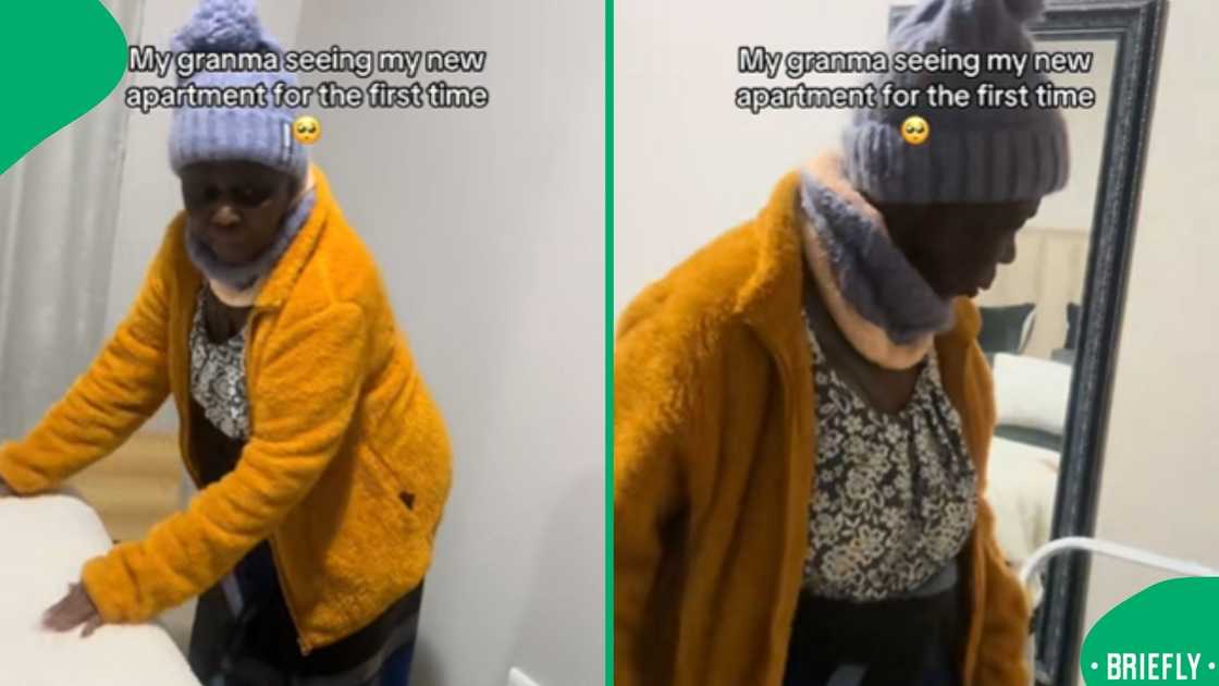 A grandmother’s warm reaction to her granddaughter’s new apartment was caught on camera and posted online