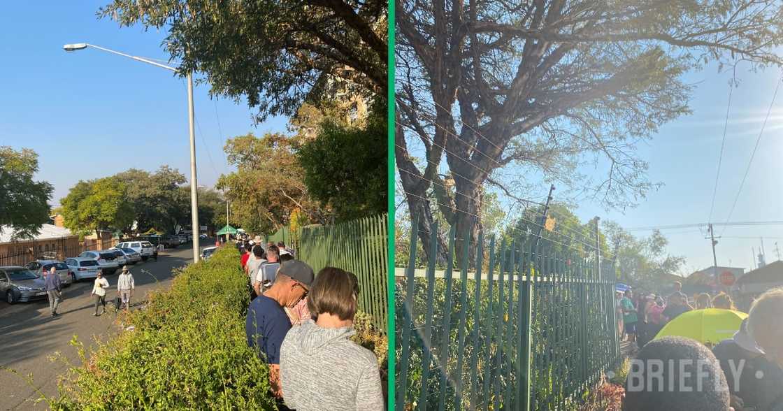 Voters from Centurion braved the cold and long queues to cast their votes Voters from Centurion braved the cold and long queues to cast their votes