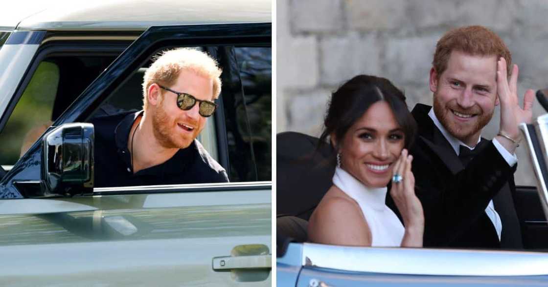 Prince Harry in a car Prince Harry in a car
