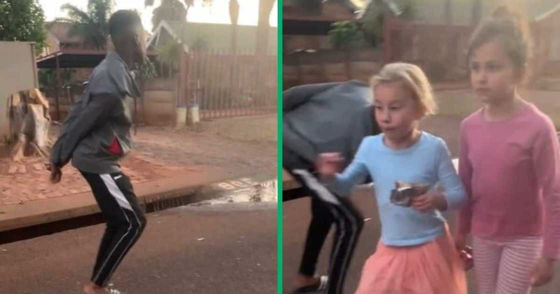 TikTok video of kasi man visiting surburb and scaring kids TikTok video of kasi man visiting surburb and scaring kids