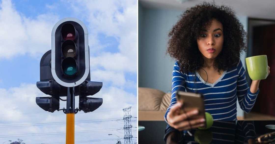 Man pulls traffic light, thief, thug, caught on camera, brazen theft, viral video, trending video, Yusuf Abramjee