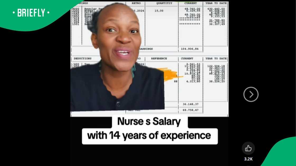 A post showing what a skilled nurse earns in SA went viral. A post showing what a skilled nurse earns in SA went viral.