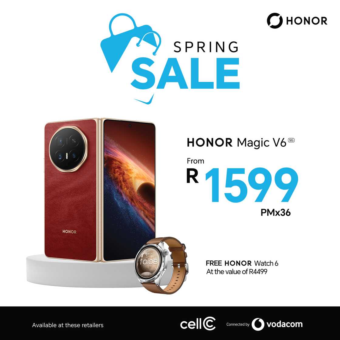 HONOR Magic V6 comes free with the HONOR Watch 6