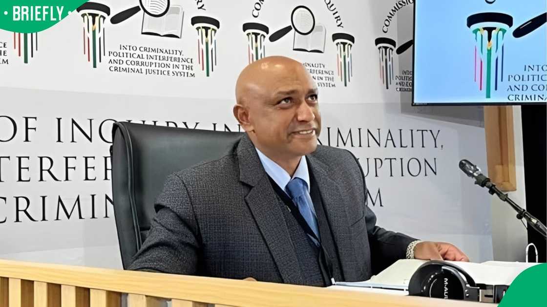 Colonel Deena Govender got emotional during his Madlanga Commission testimony