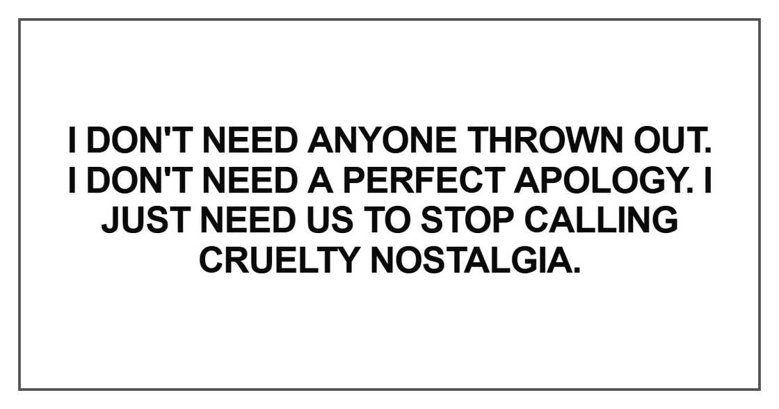 I don't need anyone thrown out