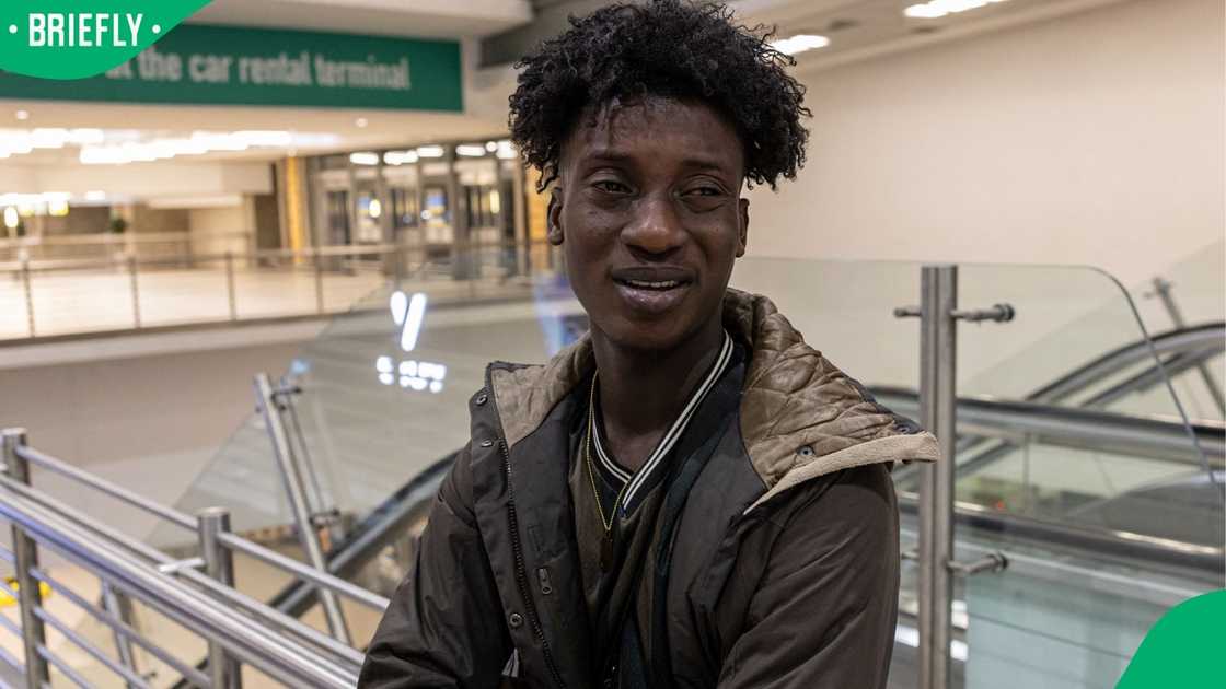 Sylvester Boakye was the only Ghanaian to show up at the airport