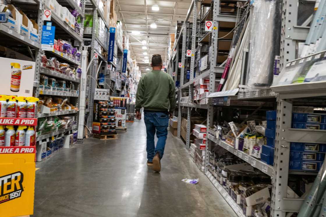 A customer at a Lowe's store in Brooklyn