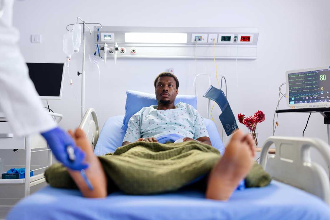A man in hospital