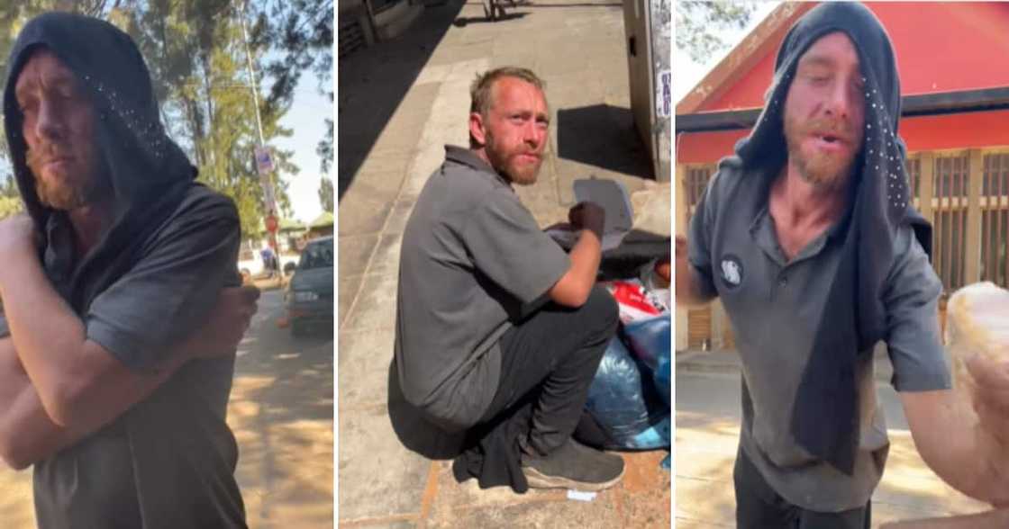 A homeless man that BI Phakathi helped A homeless man that BI Phakathi helped