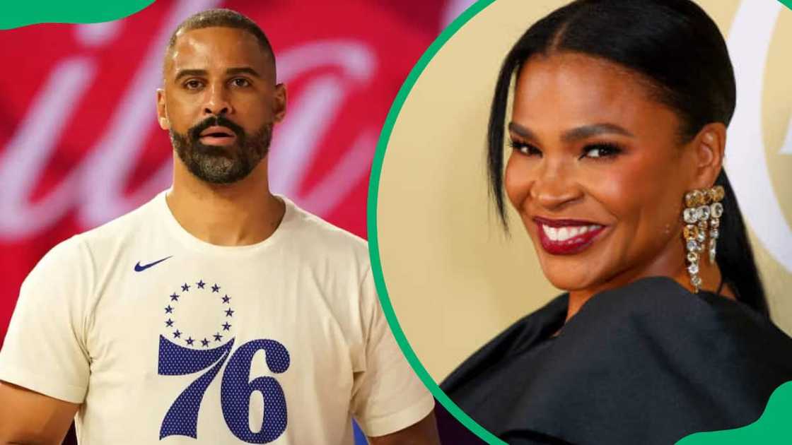 Ime Udoka and his ex-wife, Nia Long, posing for a photo Ime Udoka and his ex-wife, Nia Long, posing for a photo