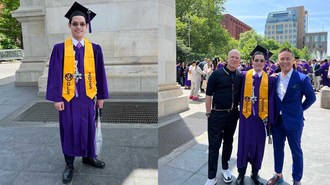 Jackson Foo Wong on his parents on his graduation day Jackson Foo Wong on his parents on his graduation day