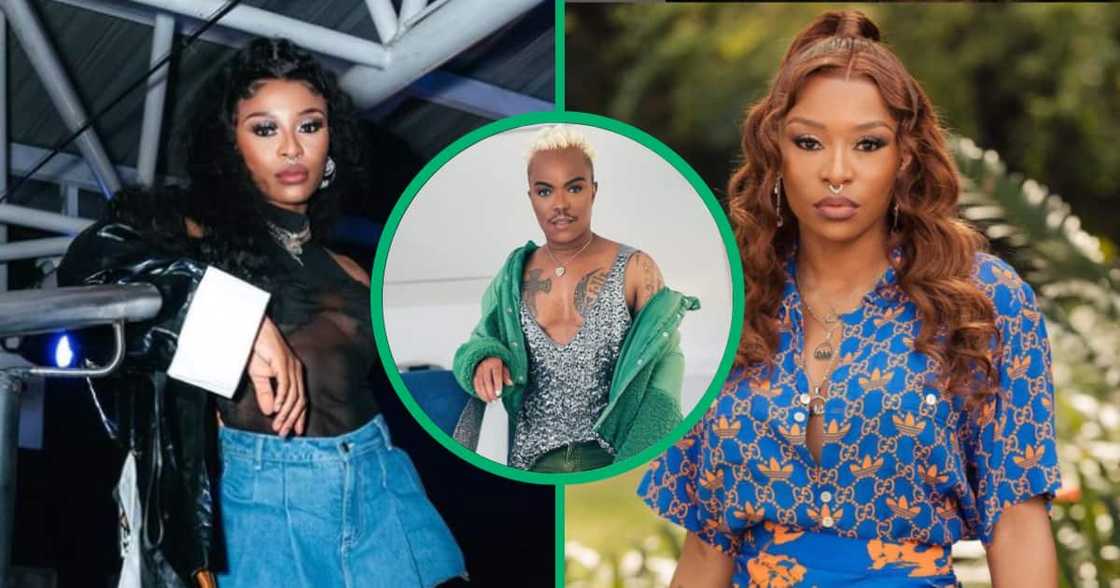 DJ Zinhle called out Somizi after hiding his new lover's face in pics