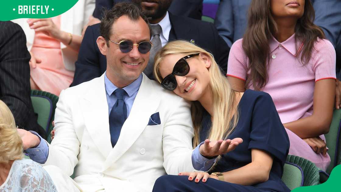 Jude Law and Phillipa Coan in London