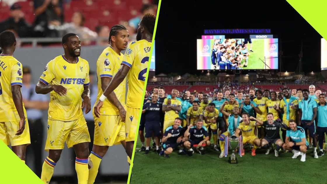 Jordan Ayew and Jeffrey Sclupp with Crystal Palace. Jordan Ayew and Jeffrey Sclupp with Crystal Palace.
