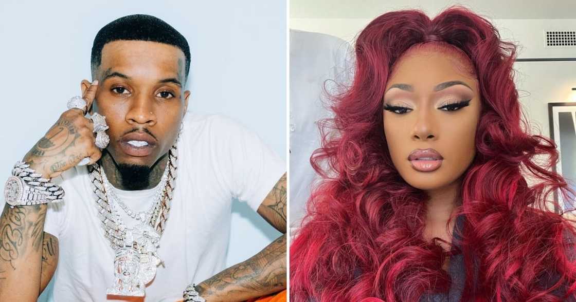 Rapper Tory Lanez reacts to 10-year sentencing for shooting Grammy Award-winner Megan Thee Stallion.