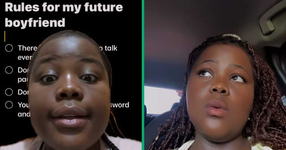 A woman shared on TikTok her hilarious rules for her future bae, and Mzansi loves it. A woman shared on TikTok her hilarious rules for her future bae, and Mzansi loves it.