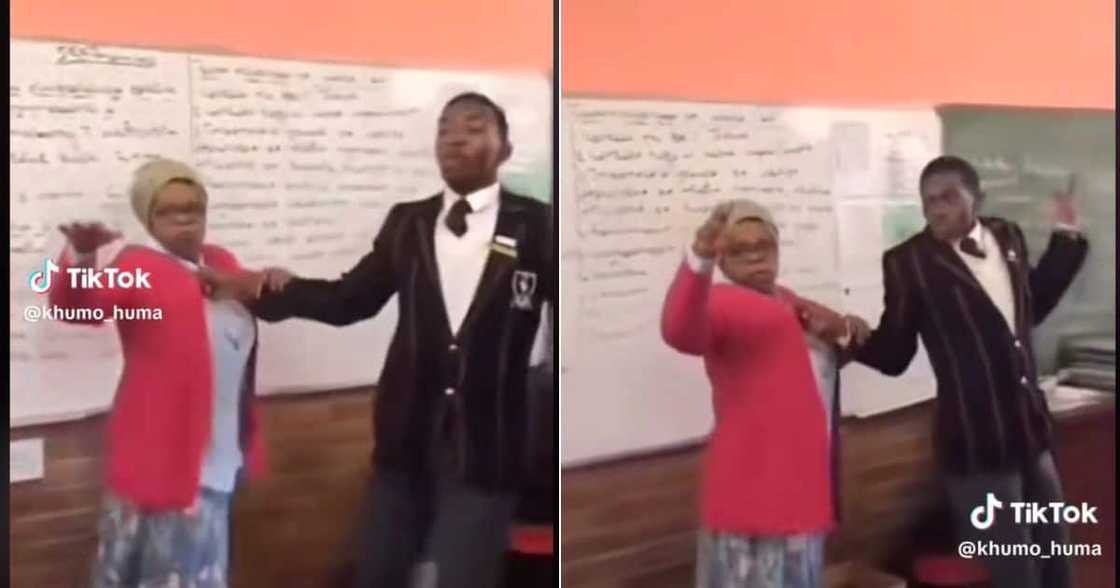 SA teacher dances with student SA teacher dances with student