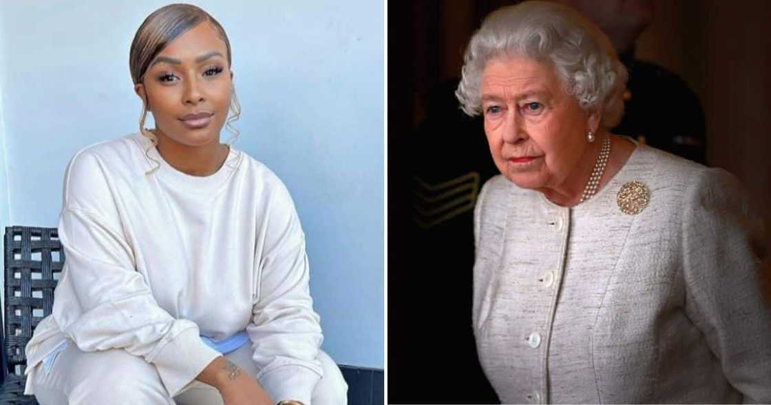 Boity Thulo and Queen Elizabeth II Boity Thulo and Queen Elizabeth II