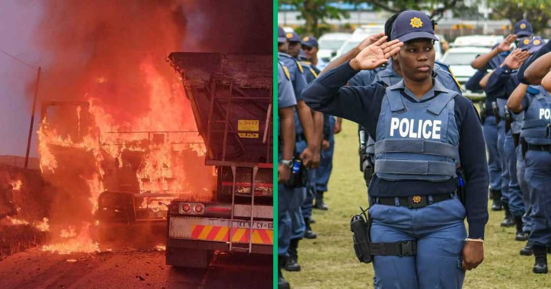 Several trucks were set alight in Mpumalanga and Gauteng causing total arson attacks to skyrocket Several trucks were set alight in Mpumalanga and Gauteng causing total arson attacks to skyrocket