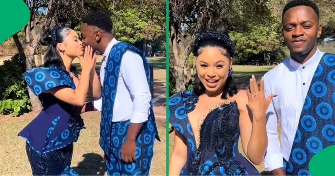 Gogo and Mo dazzled at their traditional wedding. Gogo and Mo dazzled at their traditional wedding.