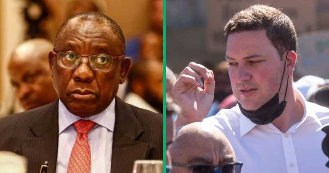 President Cyril Ramaphosa and Cape Town Mayor Geordin Hill-Lewis are involved in a political spat President Cyril Ramaphosa and Cape Town Mayor Geordin Hill-Lewis are involved in a political spat