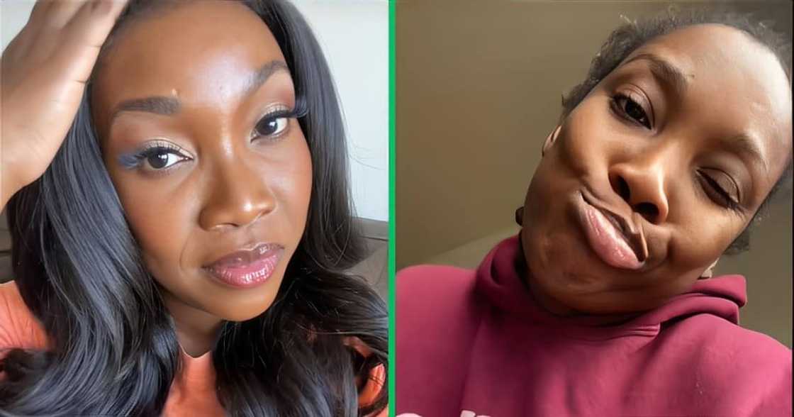 Woman plugs the girls with simple wig trick Woman plugs the girls with simple wig trick