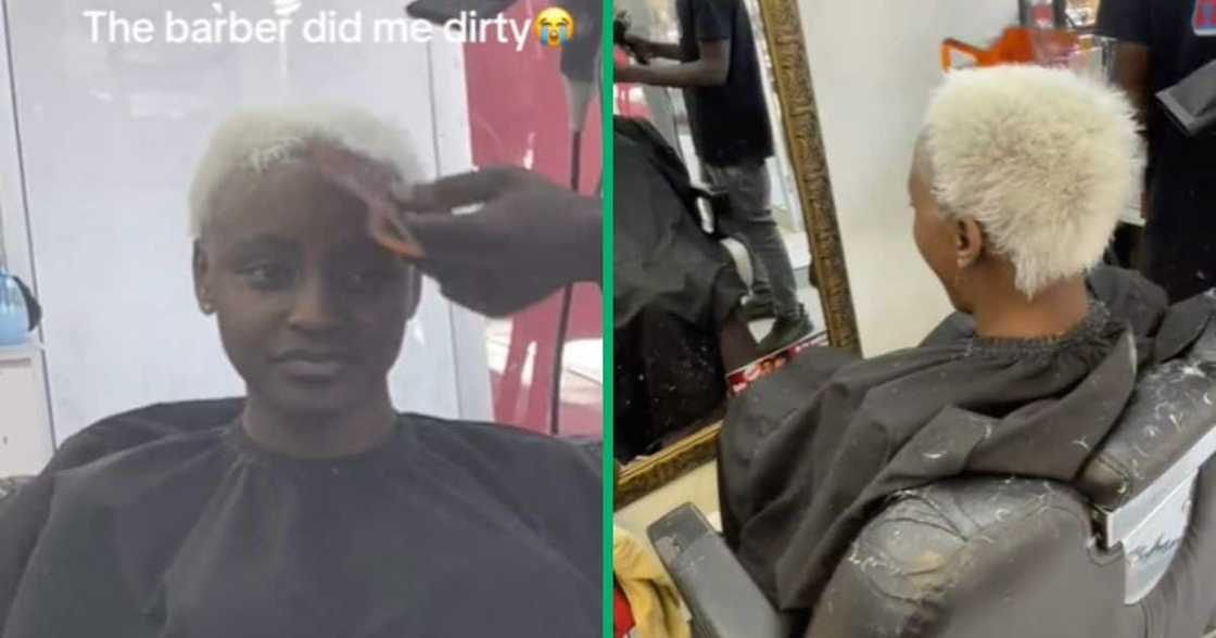 TikTok video of woman's hair after being bleached and relaxed TikTok video of woman's hair after being bleached and relaxed