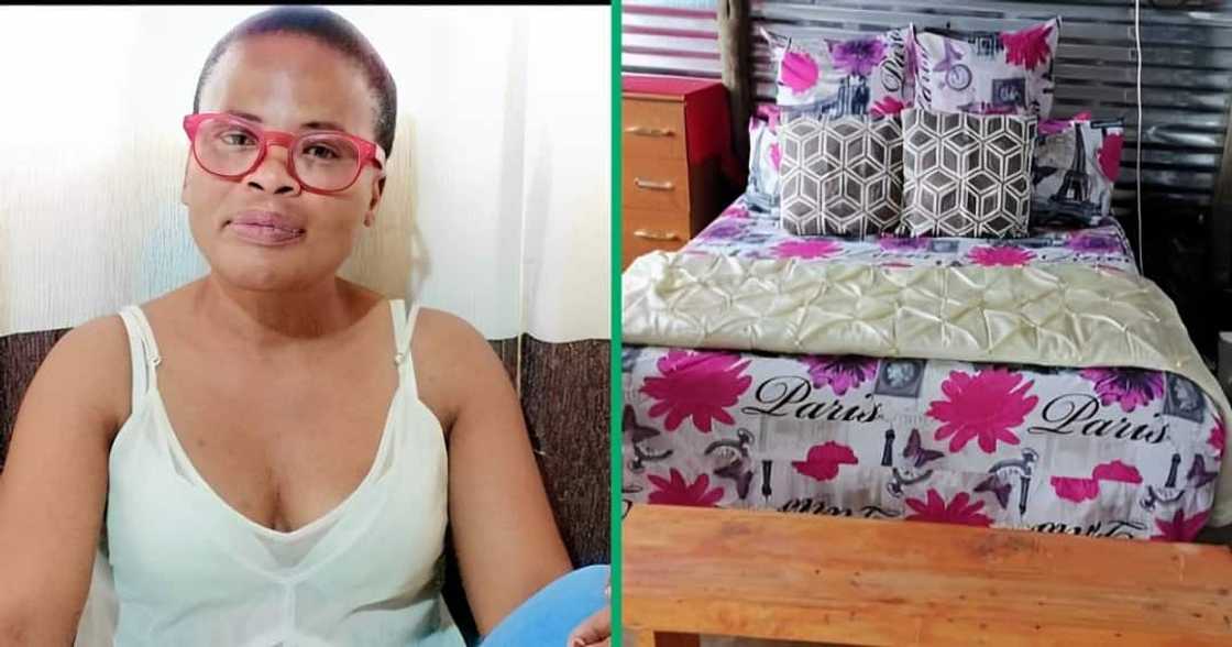 A woman showed off her home in a Facebook group chat. A woman showed off her home in a Facebook group chat.