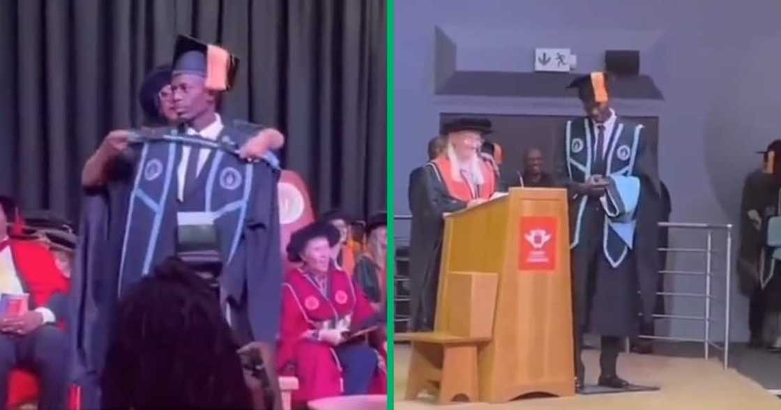 Homeless man graduates from varsity