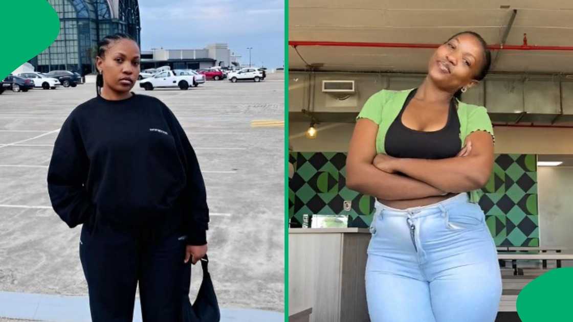 Young, black woman posing for a photo. Young, black woman posing for a photo.