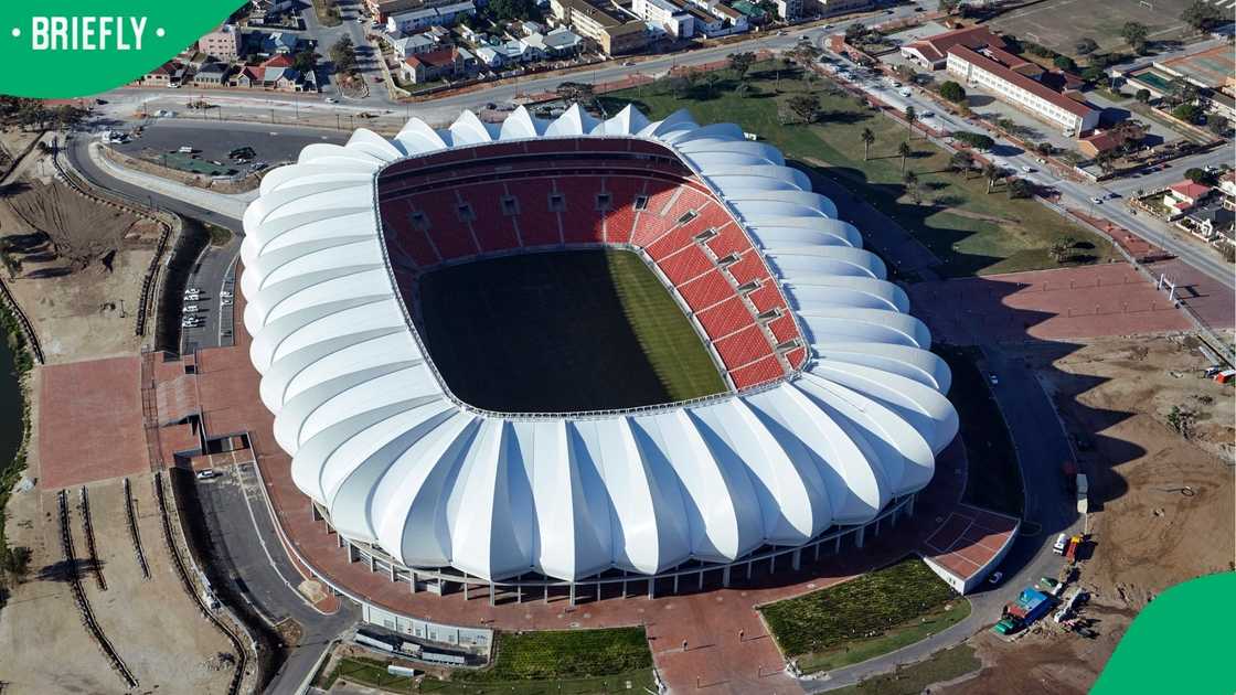 Aerial view of Nelson Mandela Bay Stadium.