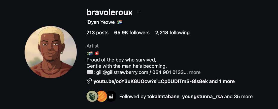 Bravo Le Roux gained over 1,000 followers since his death Bravo Le Roux gained over 1,000 followers since his death