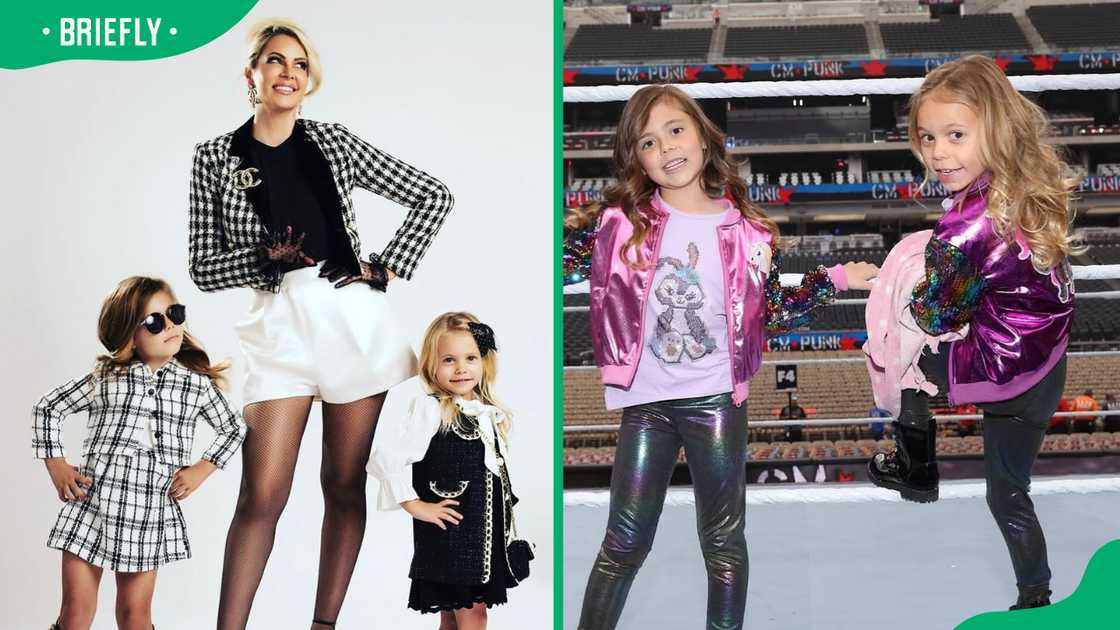 The Miz's wife and children