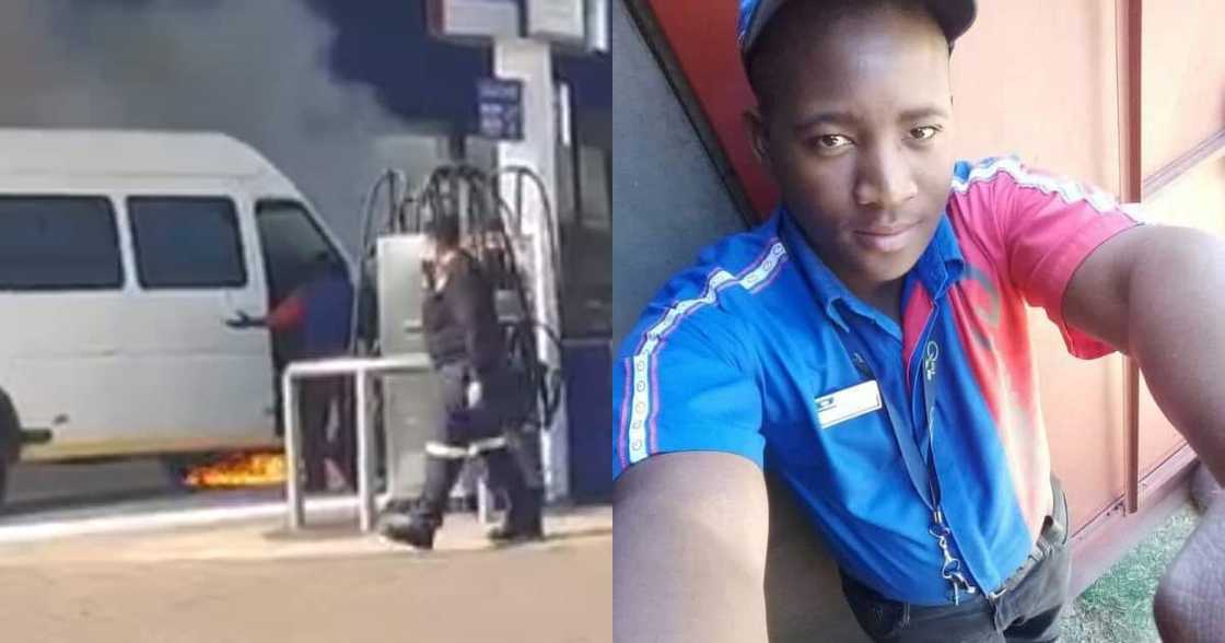 Petrol Attendant Jumps into Flaming Car to Save Car and Petrol Station Petrol Attendant Jumps into Flaming Car to Save Car and Petrol Station