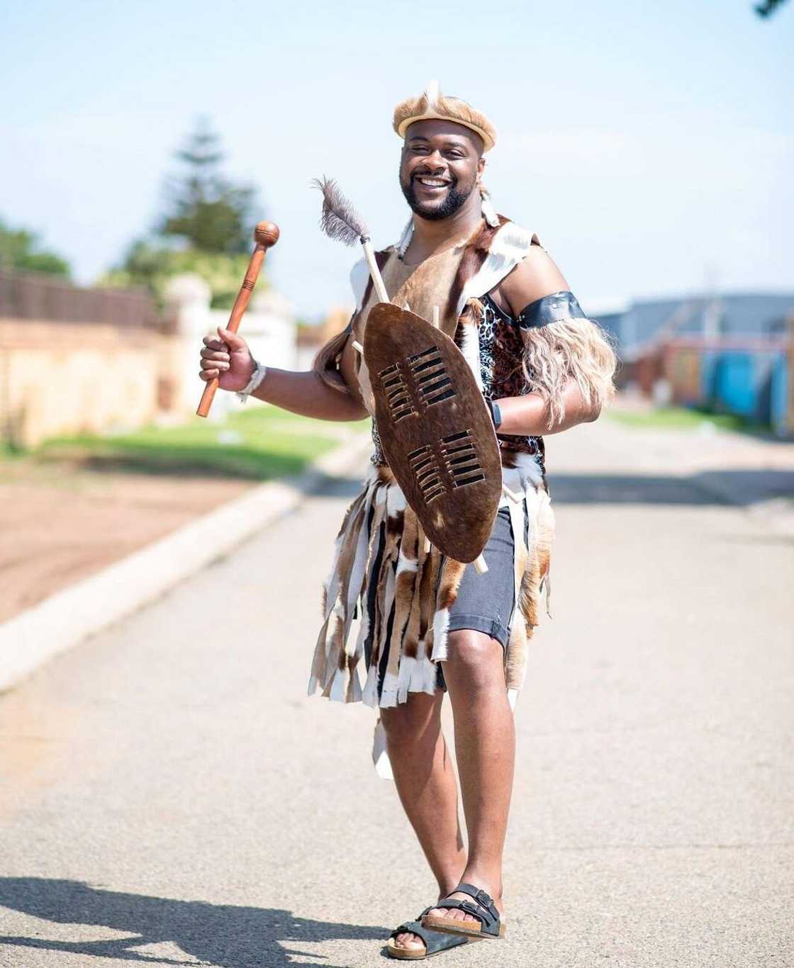 Playful Zulu traditional attire