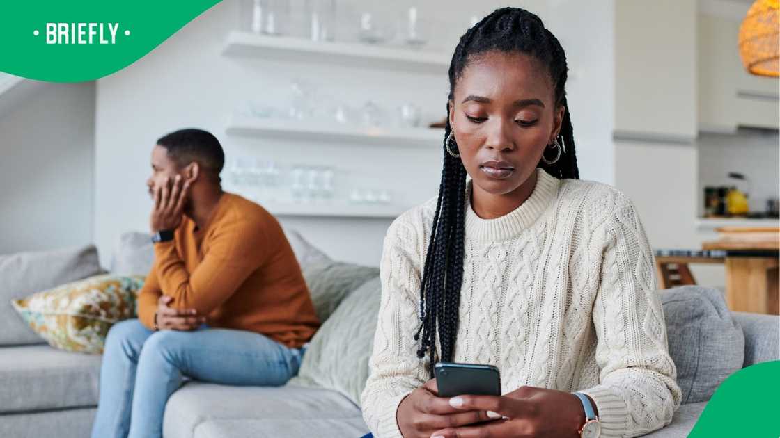 A stock photo of a couple at home A stock photo of a couple at home