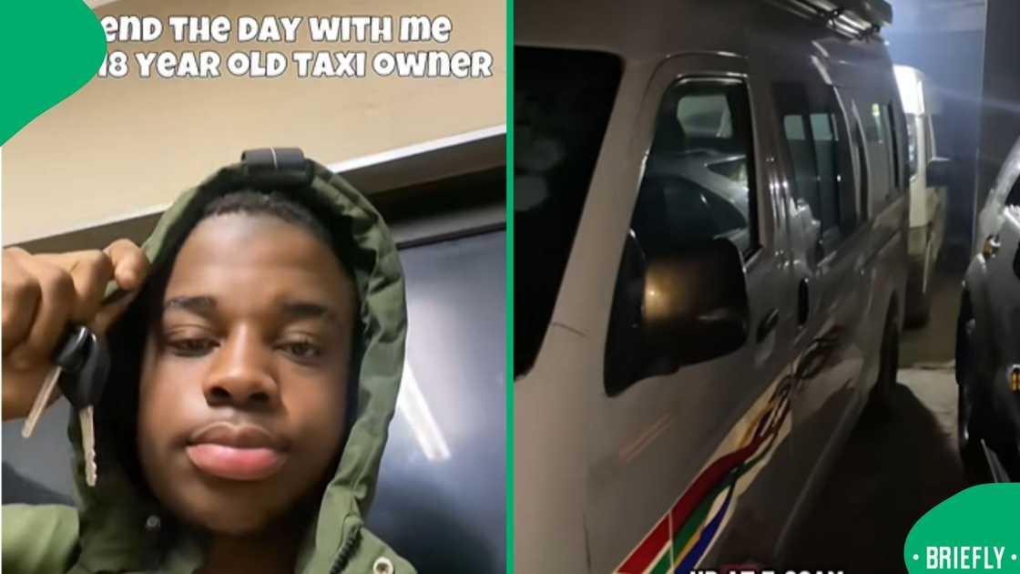 The visual on the right showed the taxis he own