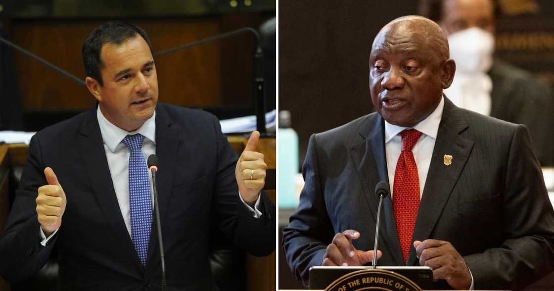 SONA Debate, DA Leader John Steenhuisen, President Cyril Ramaphosa, Cabinet ministers, motion of no confidence