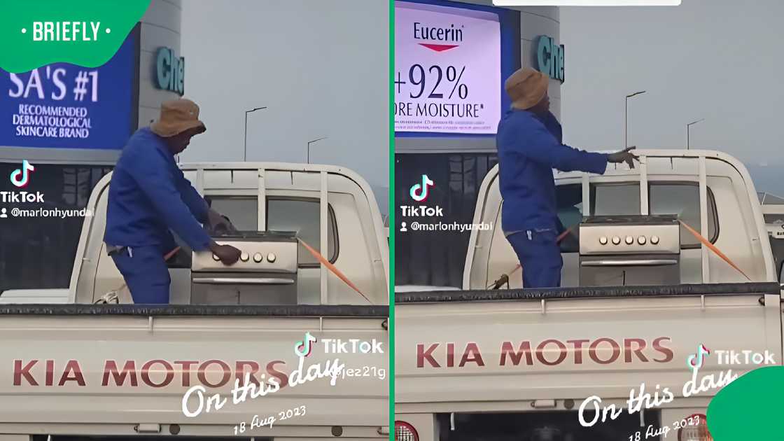 SA man turns gas stove into DJ deck on moving bakkie, leaves Mzansi in stitches