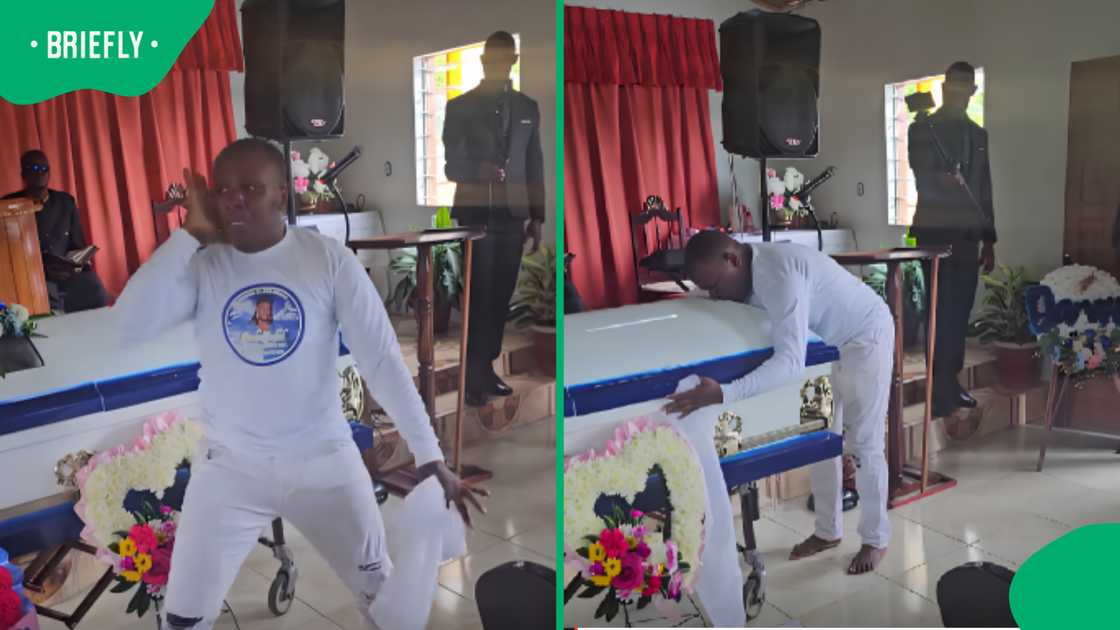 A son performs an emotional dance at mom’s funeral