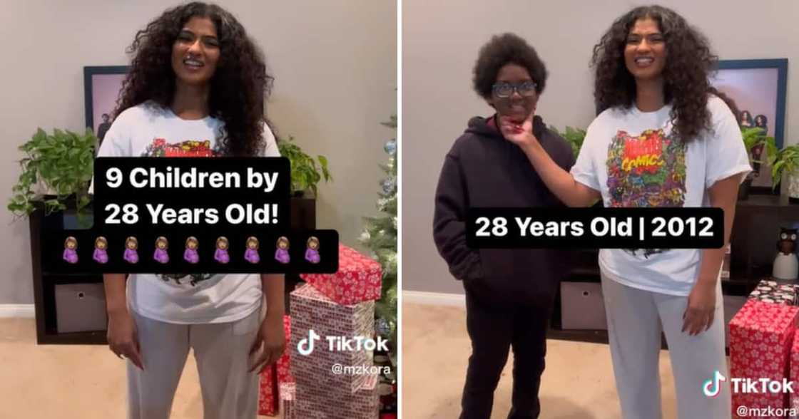 A mother of nine children who posted a video with her kiddies A mother of nine children who posted a video with her kiddies